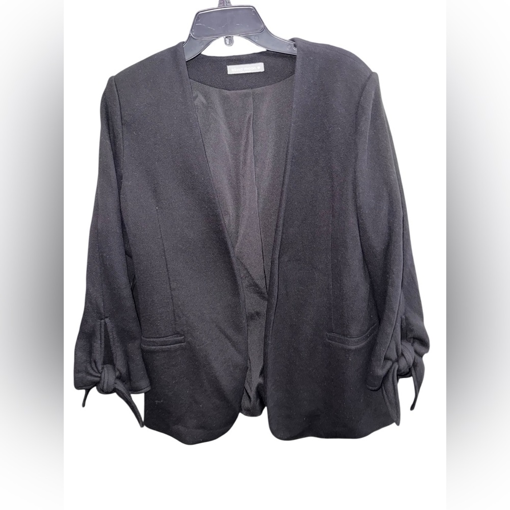 Olivia Moon Cotton Black Women's Blazer Size Medium